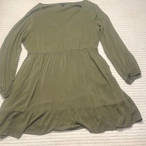 TORRID Olive Green Long Sleeve Dress